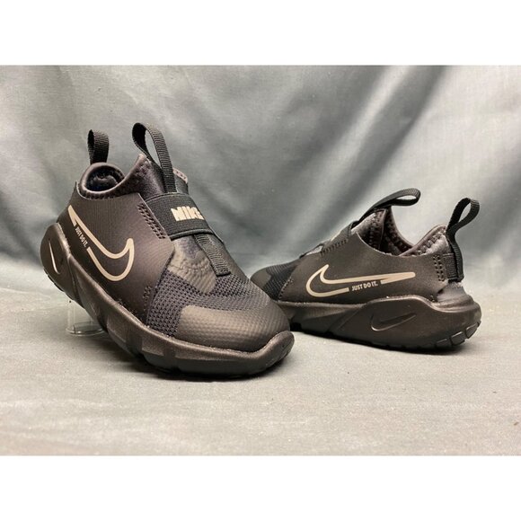 Nike Flex Runner 2 (GS) Sneakers Slip-On Black Pewter Grey Size 7 NEW NO BOX! - Picture 1 of 6
